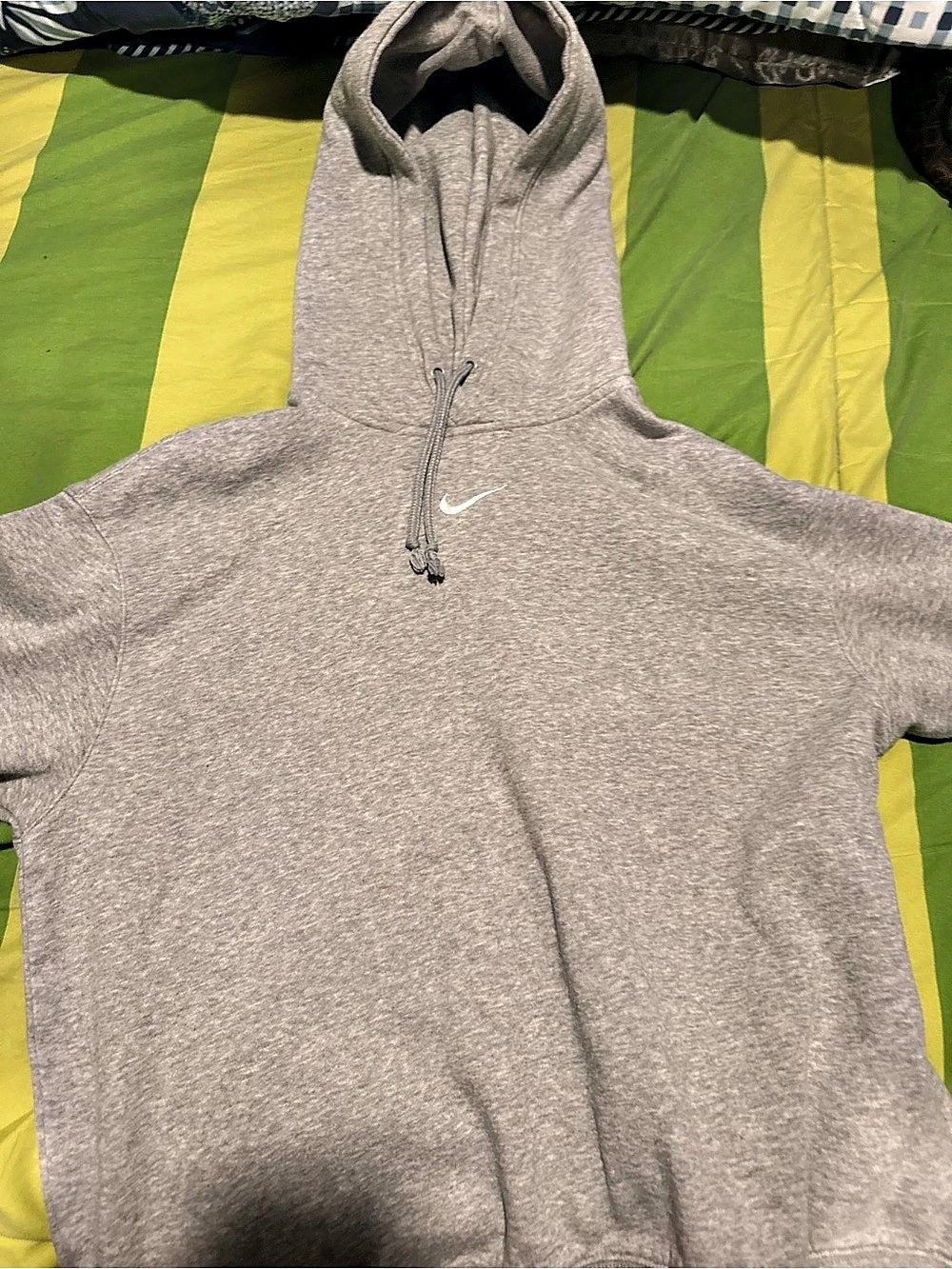 Nike Vintage Center Swoosh Fleece Hoodie Gray